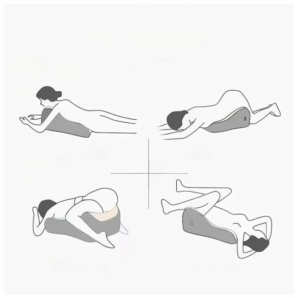 Magic Pillow - Pernă cu spumă de memorie și suport pentru dildo - roz