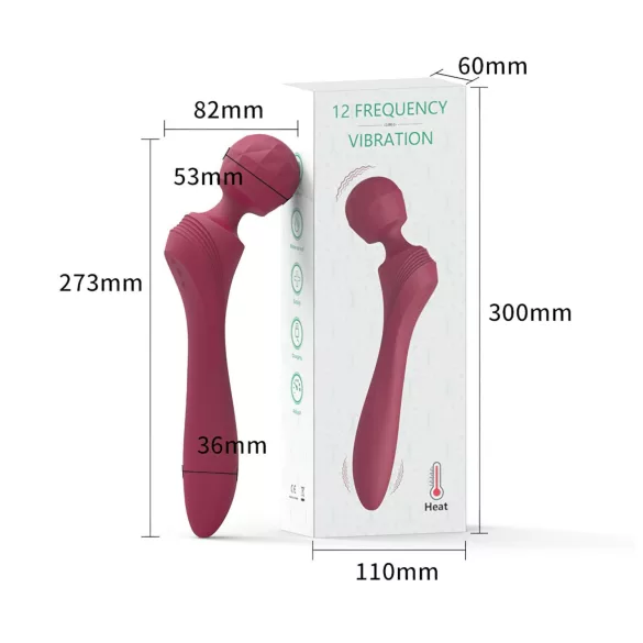 Lonely - vibrator masaj înclinat - roșu