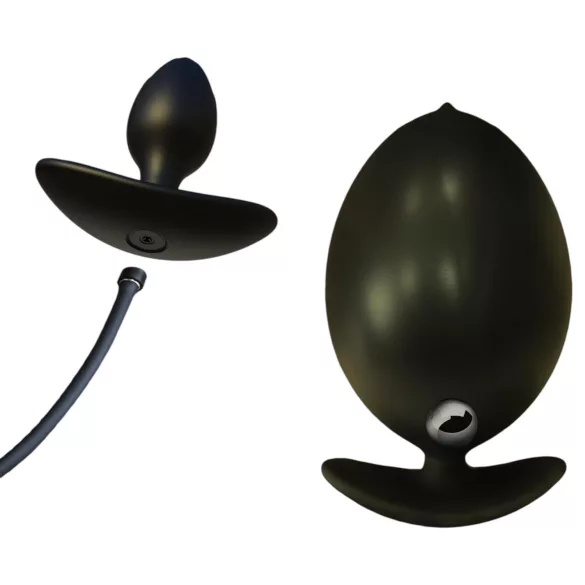 Kangvo - dop anal gonflabil magnetic cu bilă cu role (negru)