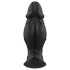 Kangvo - dildo gonflabil din silicon cu magnet (negru)