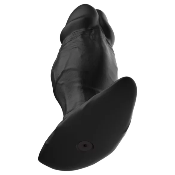 Kangvo - dildo gonflabil din silicon cu magnet (negru)