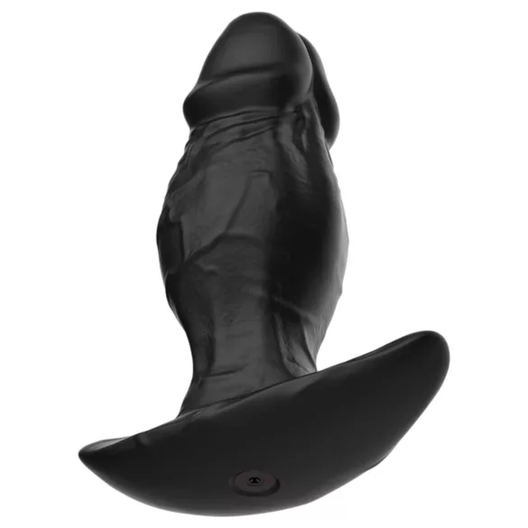Kangvo - dildo gonflabil din silicon cu magnet (negru)