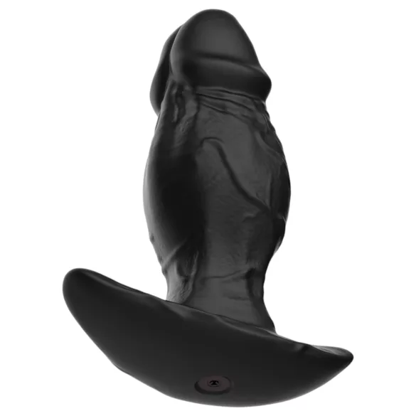 Kangvo - dildo gonflabil din silicon cu magnet (negru)