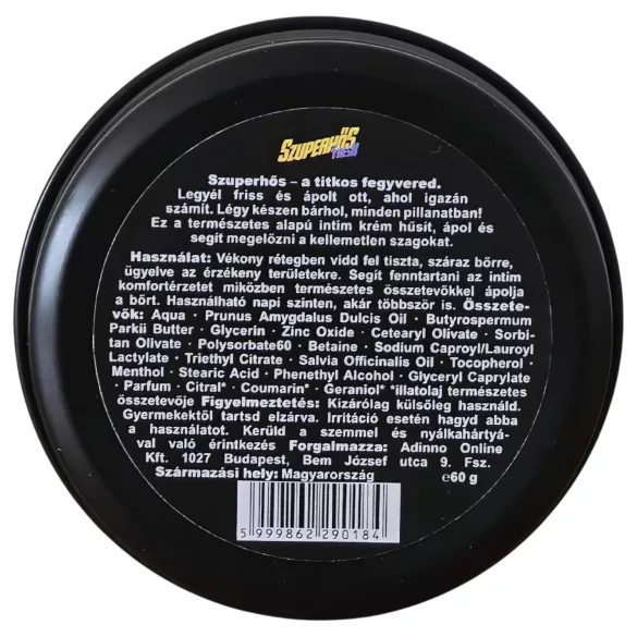 Supererou Fresh - cremă-deodorant intimă pentru bărbați (60 g)