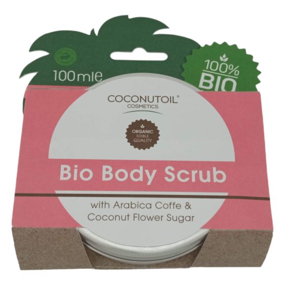 Coconutoil - Scrub de corp organic cu cafea și zahăr din flori de cocos (100 ml)