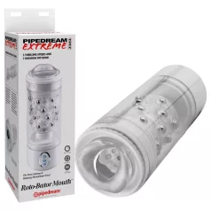 PDX Roto-Bator - masturbator oral cu vibrații - alb