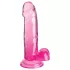 King Cock Clear 7 - dildo realist cu testicule - roz