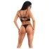Edge By Fantasy - set lenjerie bărbați efect piele - negru - L/XL