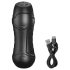 AlvUp - masturbator vibrator cu aspirație (negru)