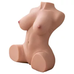   XISE Dania - masturbator tip torzo cu funcție de împingere - nuanță naturală