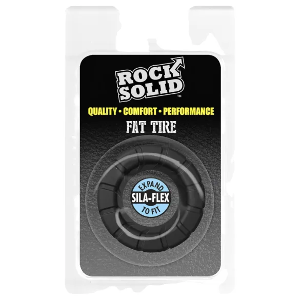 Doc Johnson Fat Tire - inel penian gros - silicon negru