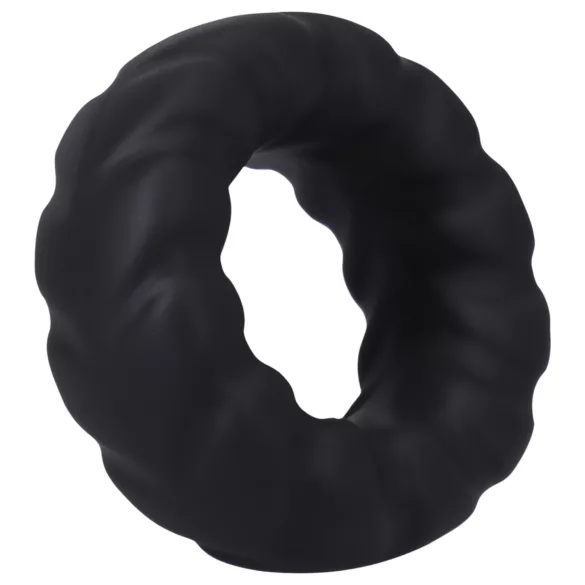 Doc Johnson Fat Tire - inel penian gros - silicon negru