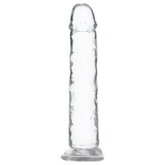 Addiction Crystal - dildo cu ventuză - transparent - 18cm