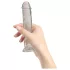 Addiction Crystal - dildo cu ventuză (transparent) - 18 cm