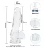 Addiction Crystal - dildo cu ventuză (transparent) - 18 cm