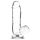 Addiction Crystal - Dildo transparent cu ventuză și testicule - 15 cm