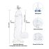 Addiction Crystal - Dildo transparent cu ventuză și testicule - 15 cm