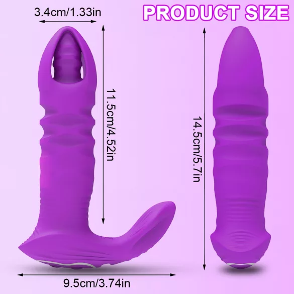 AlvUp - vibrator anal smart cu împingere - silicon mov