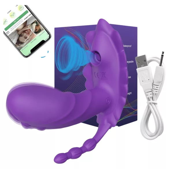 AlvUp - Vibrator purtabil controlat prin aplicație (mov)