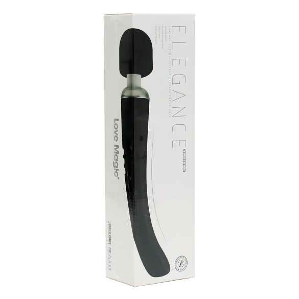 Love Magic Elegance Wand - vibrator masaj reîncărcabil - negru