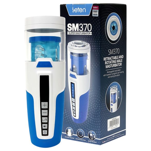 Leten SM370 - mastubator rotativ și gemător (alb)