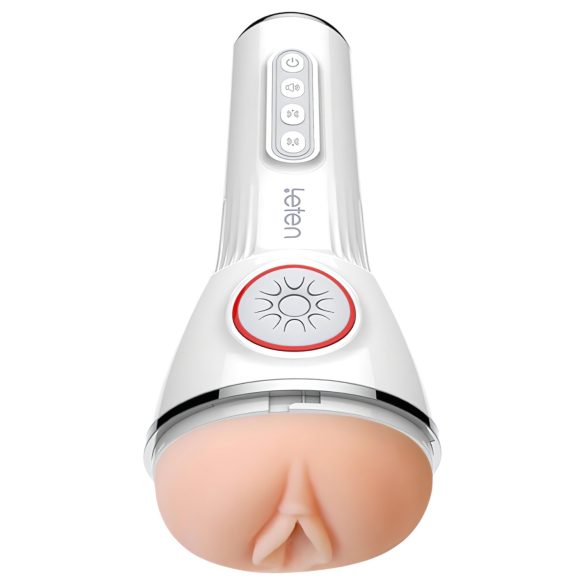LETEN SM340 - masturbator reîncărcabil, vibrant, ce aspiră și geme