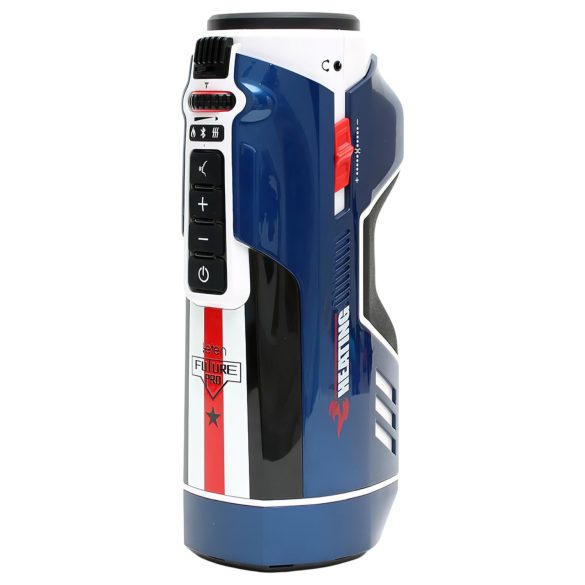Leten SM Future Pro - masturbator futuristic cu rețea, sunete, strângere, încălzire (albastru)