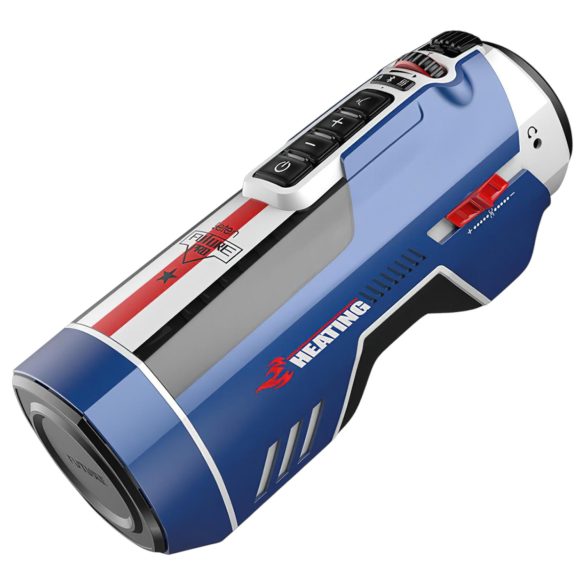 Leten SM Future Pro - masturbator futuristic cu rețea, sunete, strângere, încălzire (albastru)