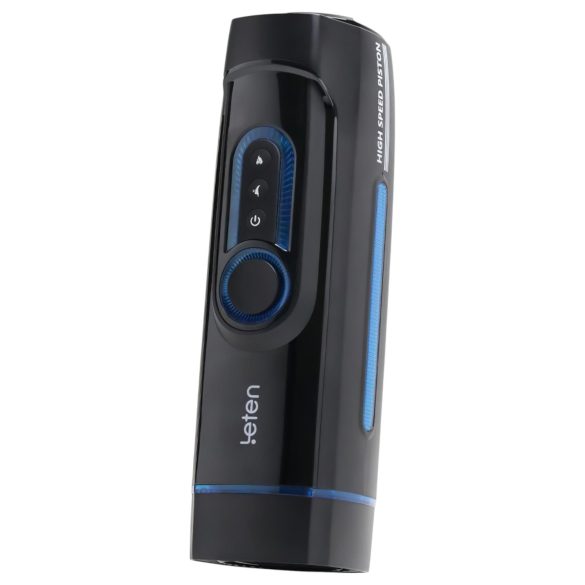 Leten SM320 - masturbator cu sunete, mișcare și încălzire (negru)