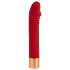   Charming Vibe Dick - vibrator pentru punctul G, reîncărcabil, roșu
