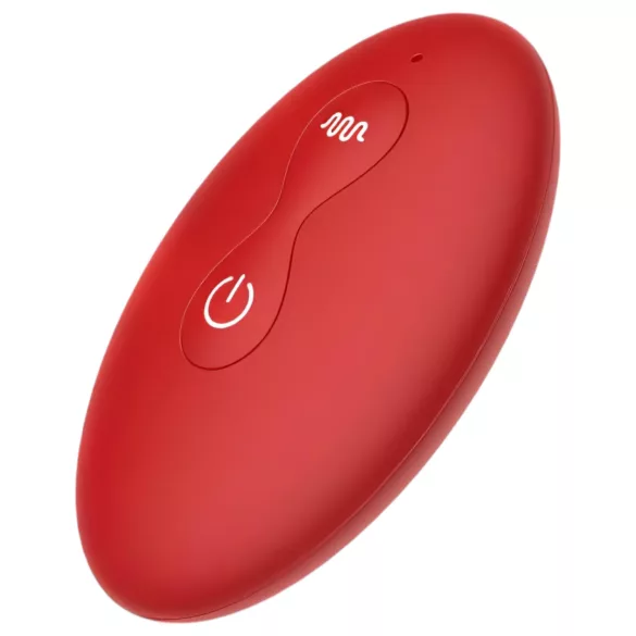 Rose Plug - vibrator anal cu radio și acumulator - roșu