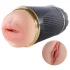 Lonely - masturbator 2 orificii gură și vulvă - material natur, negru