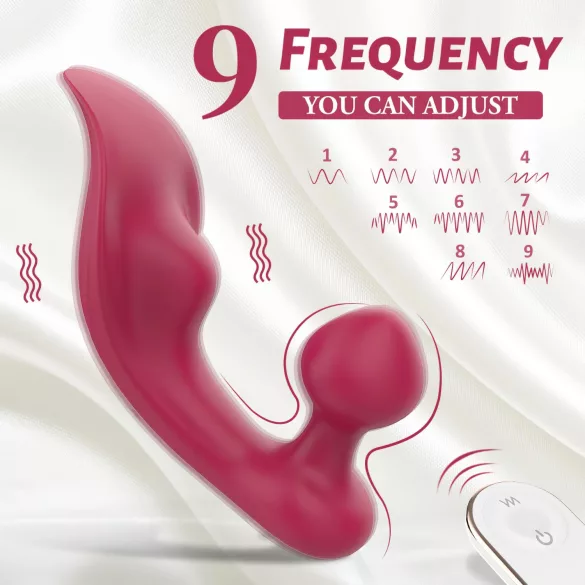 Sex HD Chomper - vibrator clitoridian și anal - roșu