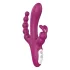 Sex HD Joker - vibrator triplu rezistent la apă, reîncărcabil - mov