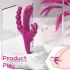 Sex HD Joker - vibrator triplu rezistent la apă, reîncărcabil - mov