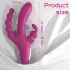 Sex HD Joker - vibrator triplu rezistent la apă, reîncărcabil - mov