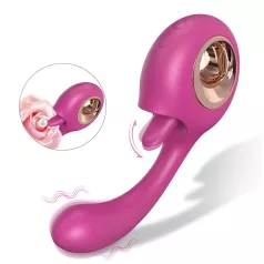 Sex HD - vibrator pentru lins și punctul G (roșu)