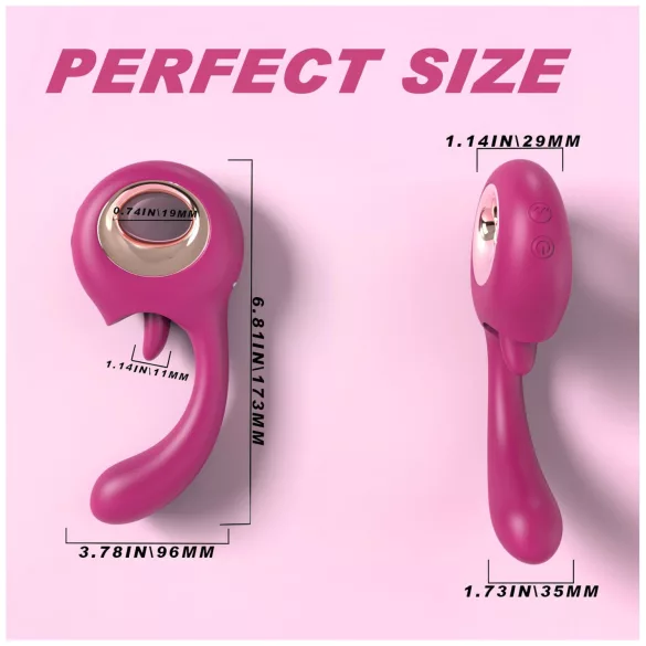 Sex HD - vibrator pentru lins și punctul G (roșu)