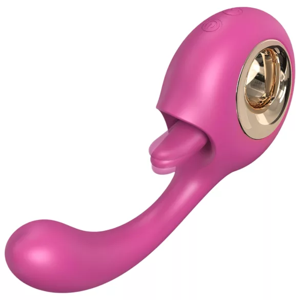 Sex HD - vibrator pentru lins și punctul G (roșu)