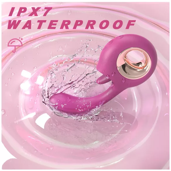 Sex HD - vibrator pentru lins și punctul G (roșu)
