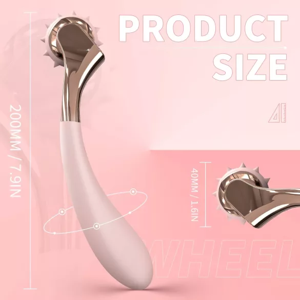 Sex HD - vibrator reîncărcabil rezistent la apă cu roată de stimulare - roz