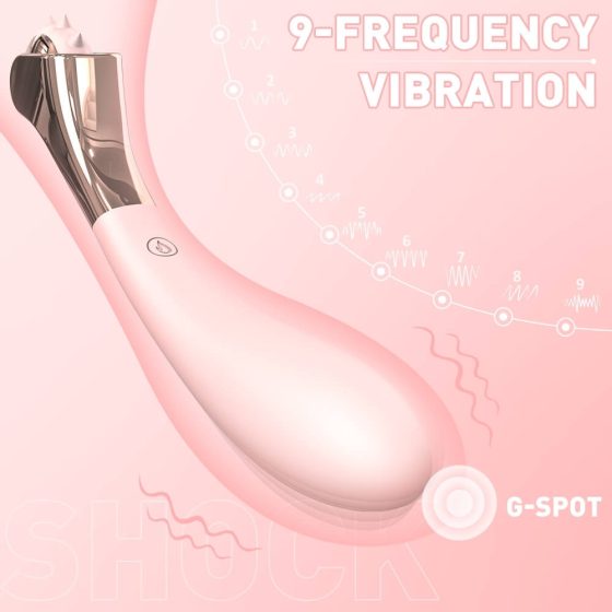 Sex HD - vibrator cu acumulator, rezistent la apa și roata de stimulare (roz)