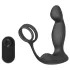 Sex HD Virgil - vibrator prostată cu inel penian și testicular - silicon negru