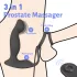 Sex HD Virgil - vibrator prostată cu inel penian și testicular - silicon negru