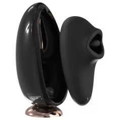   Sex HD Mirror - vibrator cu funcție de lins și încălzire - negru