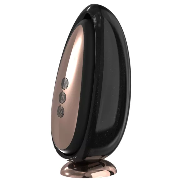 Sex HD Mirror - vibrator cu funcție de lins și încălzire - negru