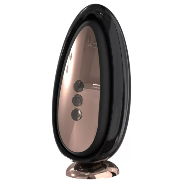 Sex HD Mirror - vibrator cu funcție de lins și încălzire - negru