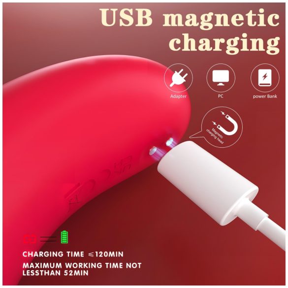 SEX HD Genie - Vibrator punct G și clitoris - roșu