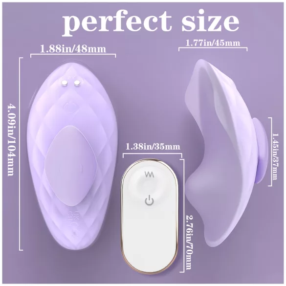 Sex HD - vibrator pentru chiloți, purtabil, cu telecomandă (mov)