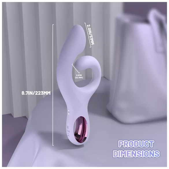 Sex HD - vibrator pentru punctul G cu braț pentru clitoris (mov)